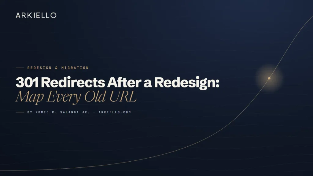 301 Redirects After a Redesign: Map Every Old URL